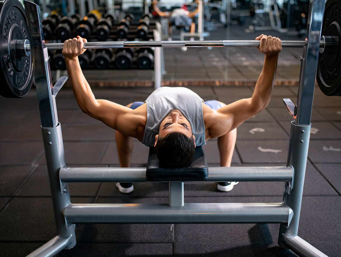Träning med tung vikter i Halvernia gym
